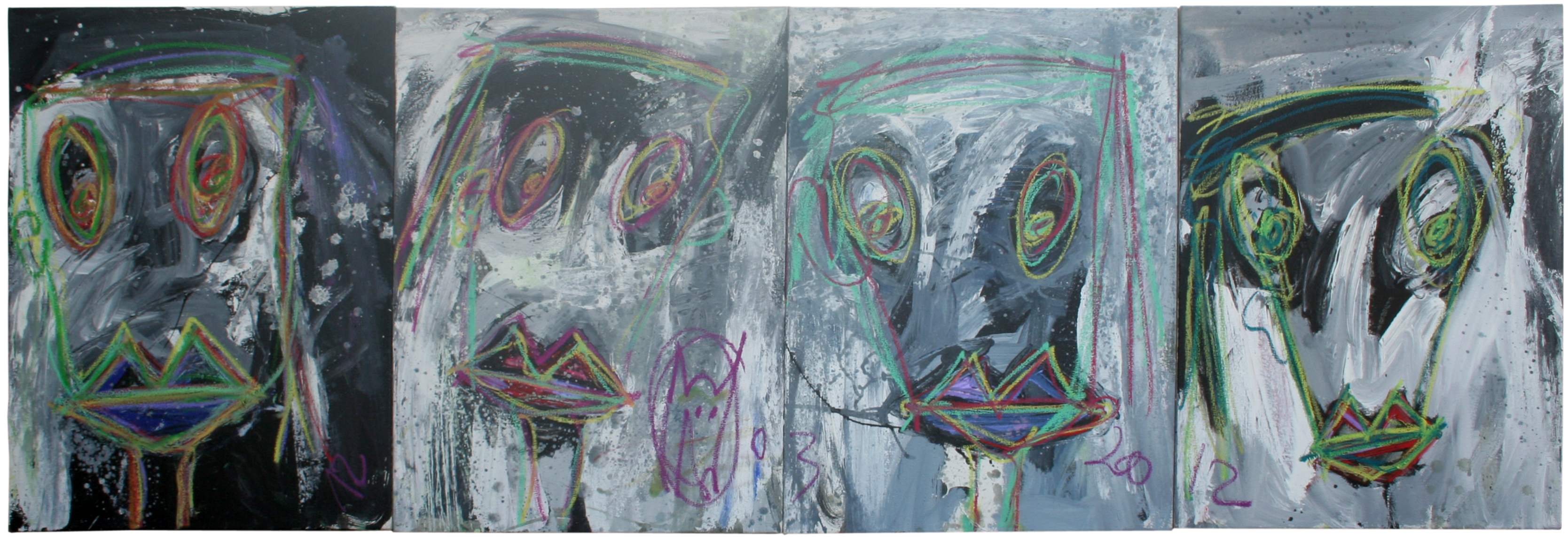 4 canvases - portraits