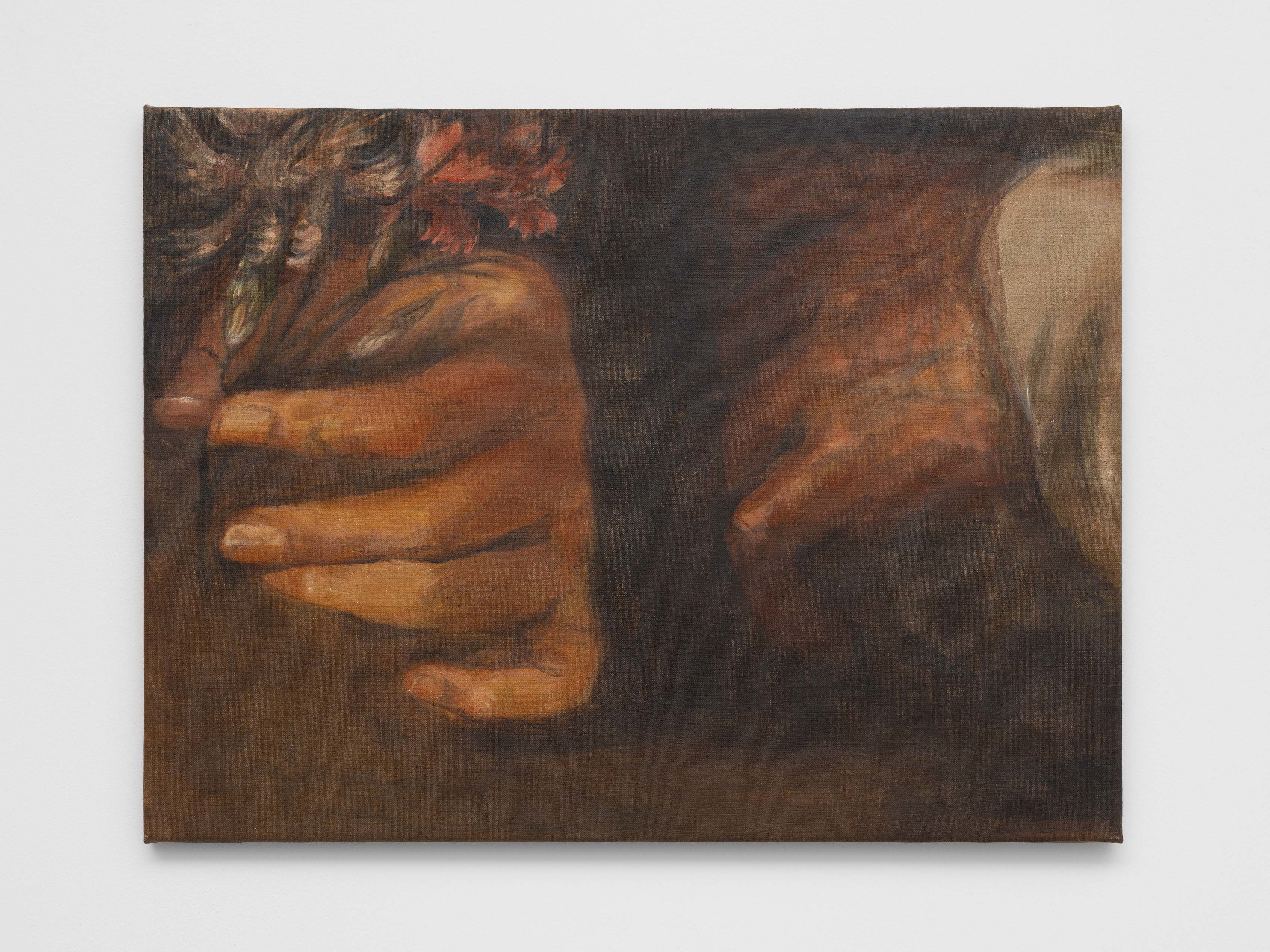 Study of two hands with carnation