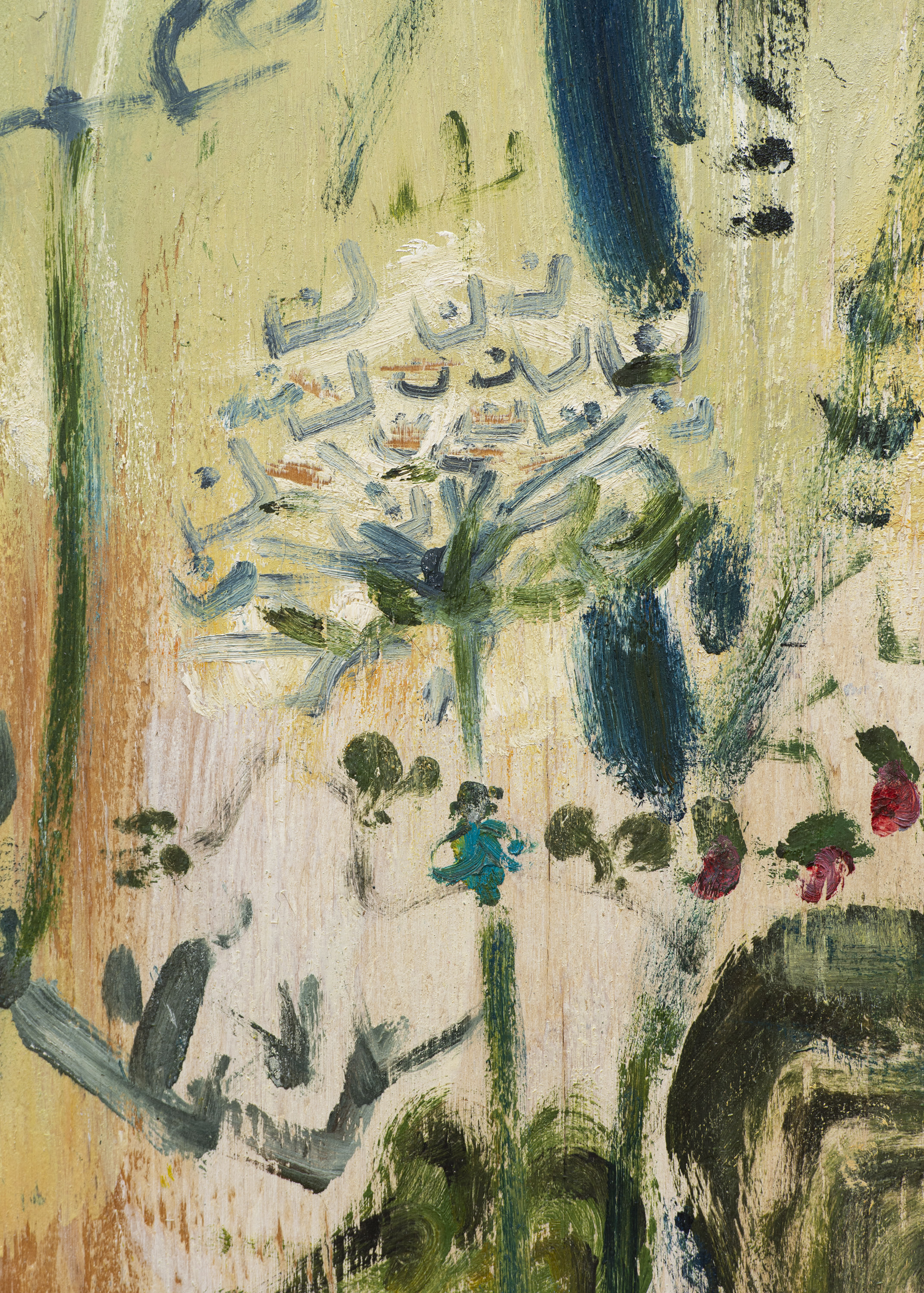 No title [Garden with Pink Flowers] (Recto), No title [Garden with White and Blue Flowers] (Verso)
