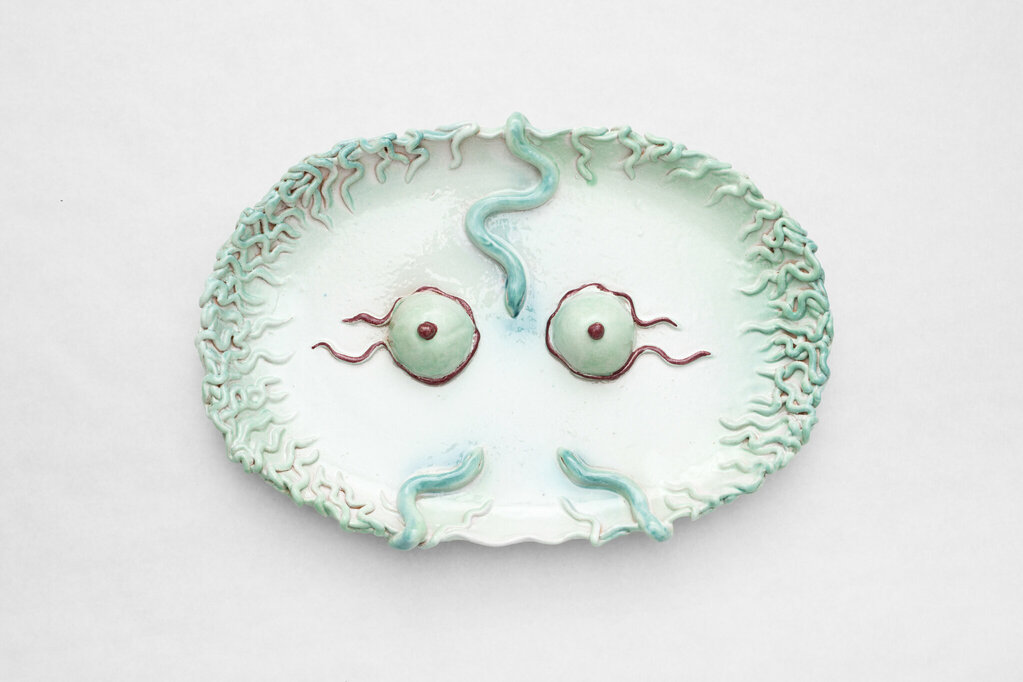 Saint Agatha's platter with serpents