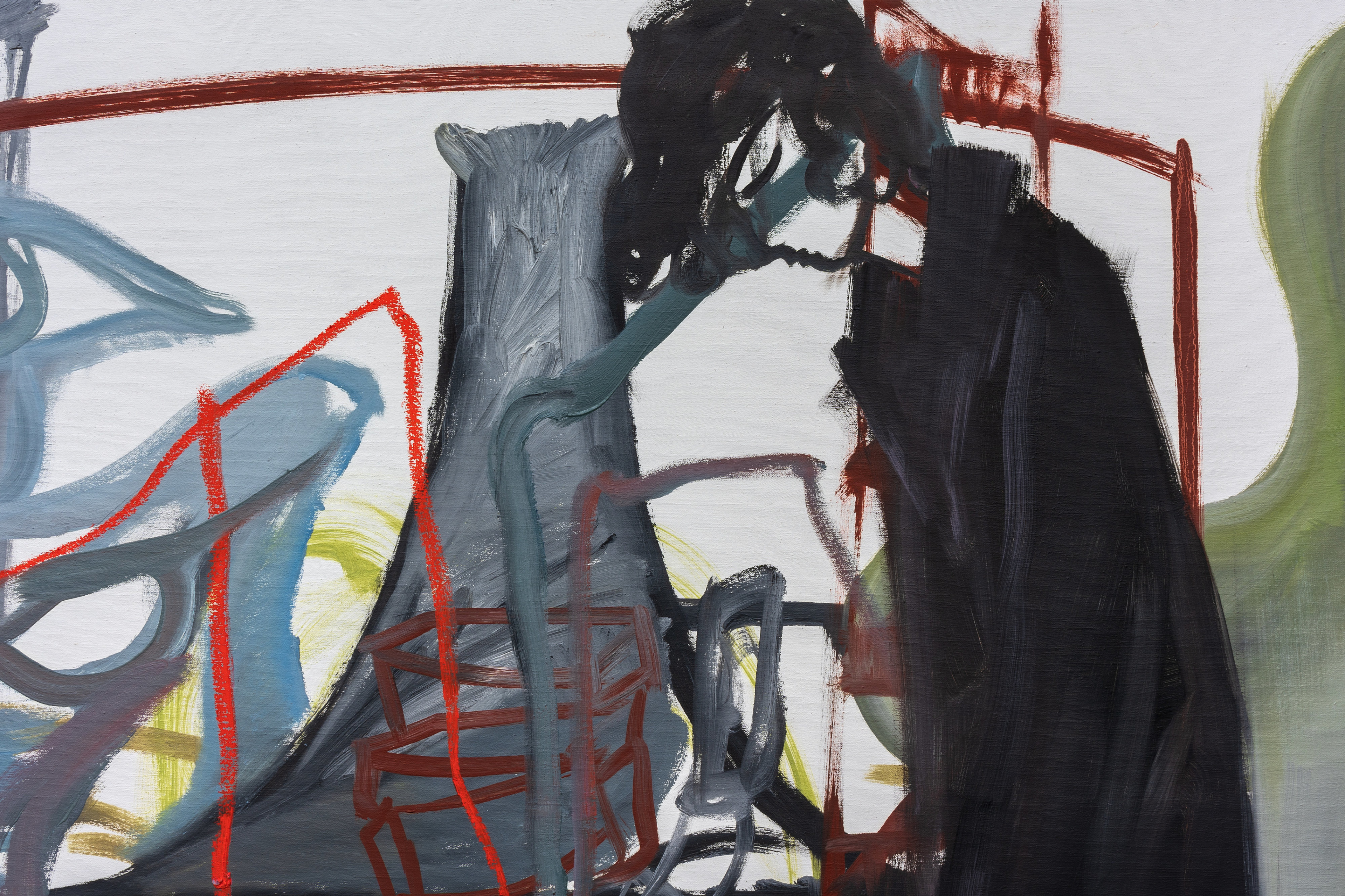 Figure and ghost in a soviet landscape
