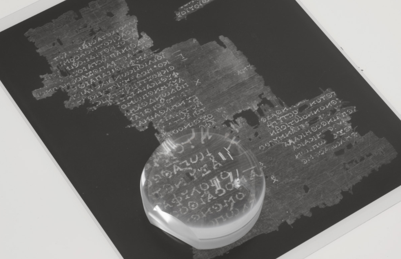 Feelings out of Season, (Sophocles, Fragments of Inachus): Recto, Verso, Emulsion, Base