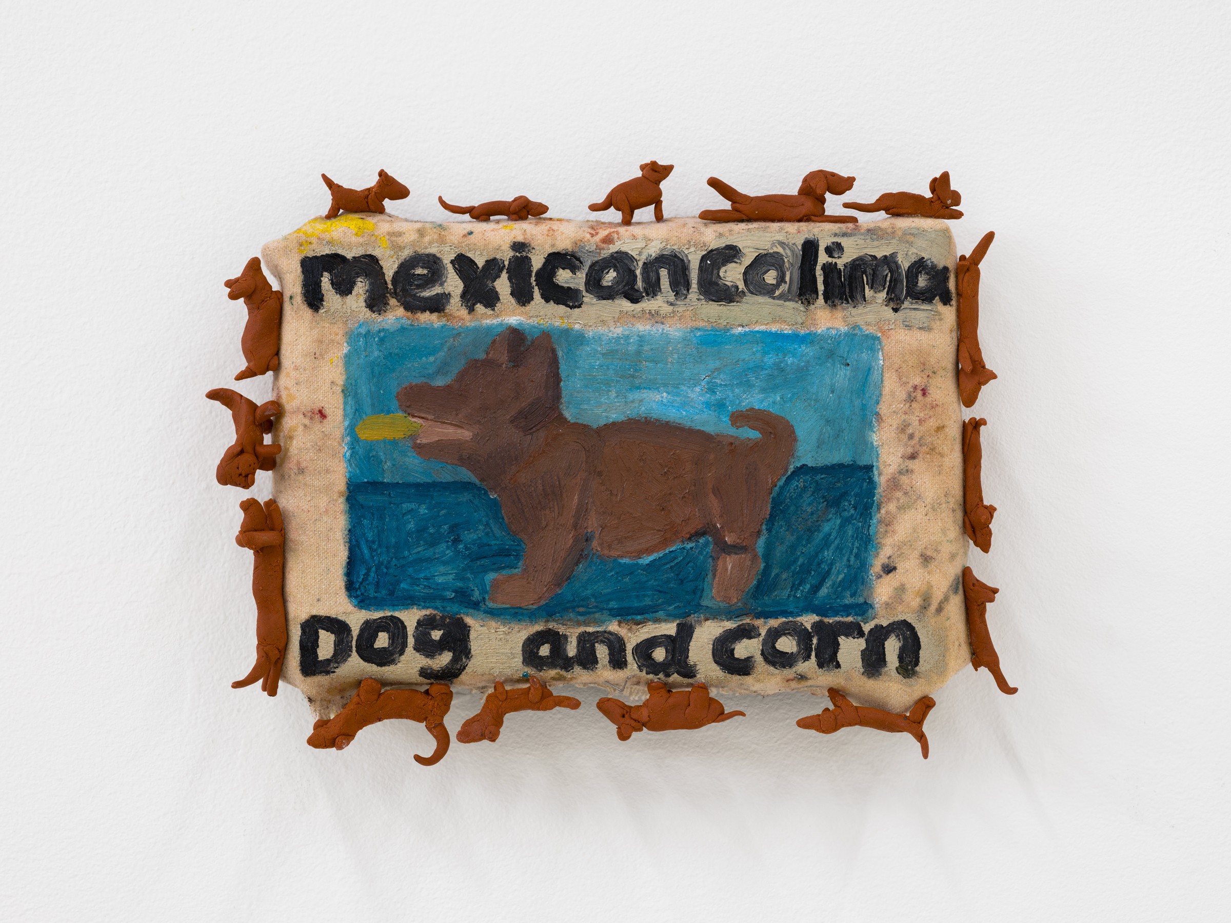 The Mexican colima dog eating corn
