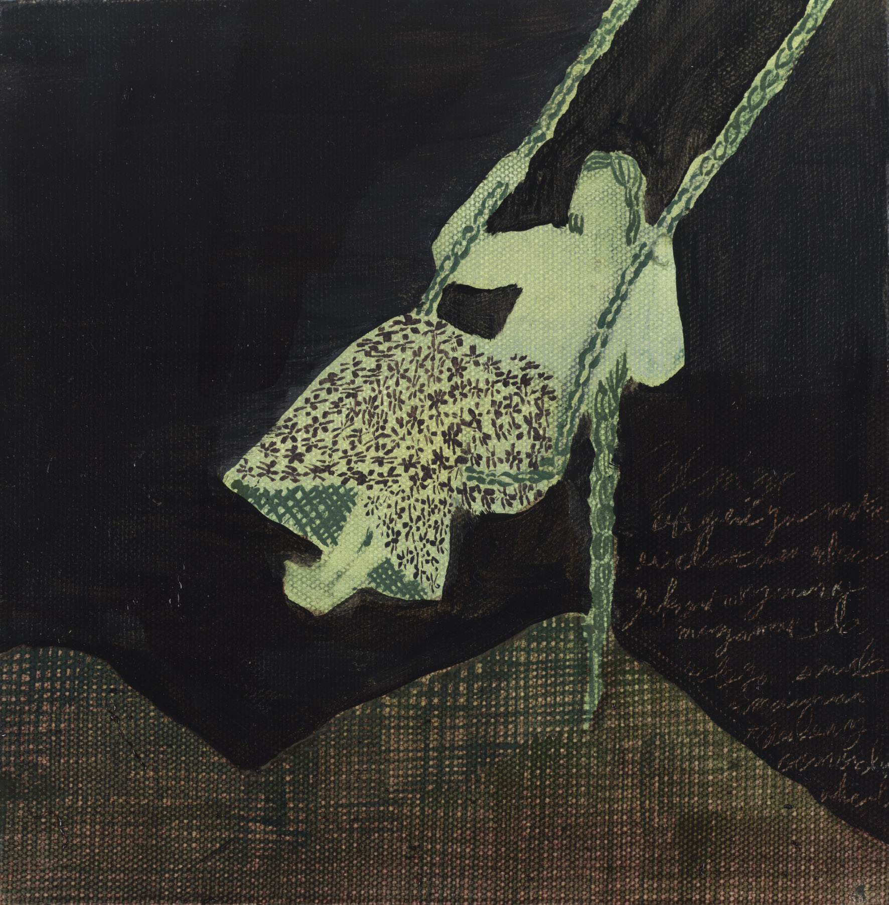 Riding on a Swing at Night