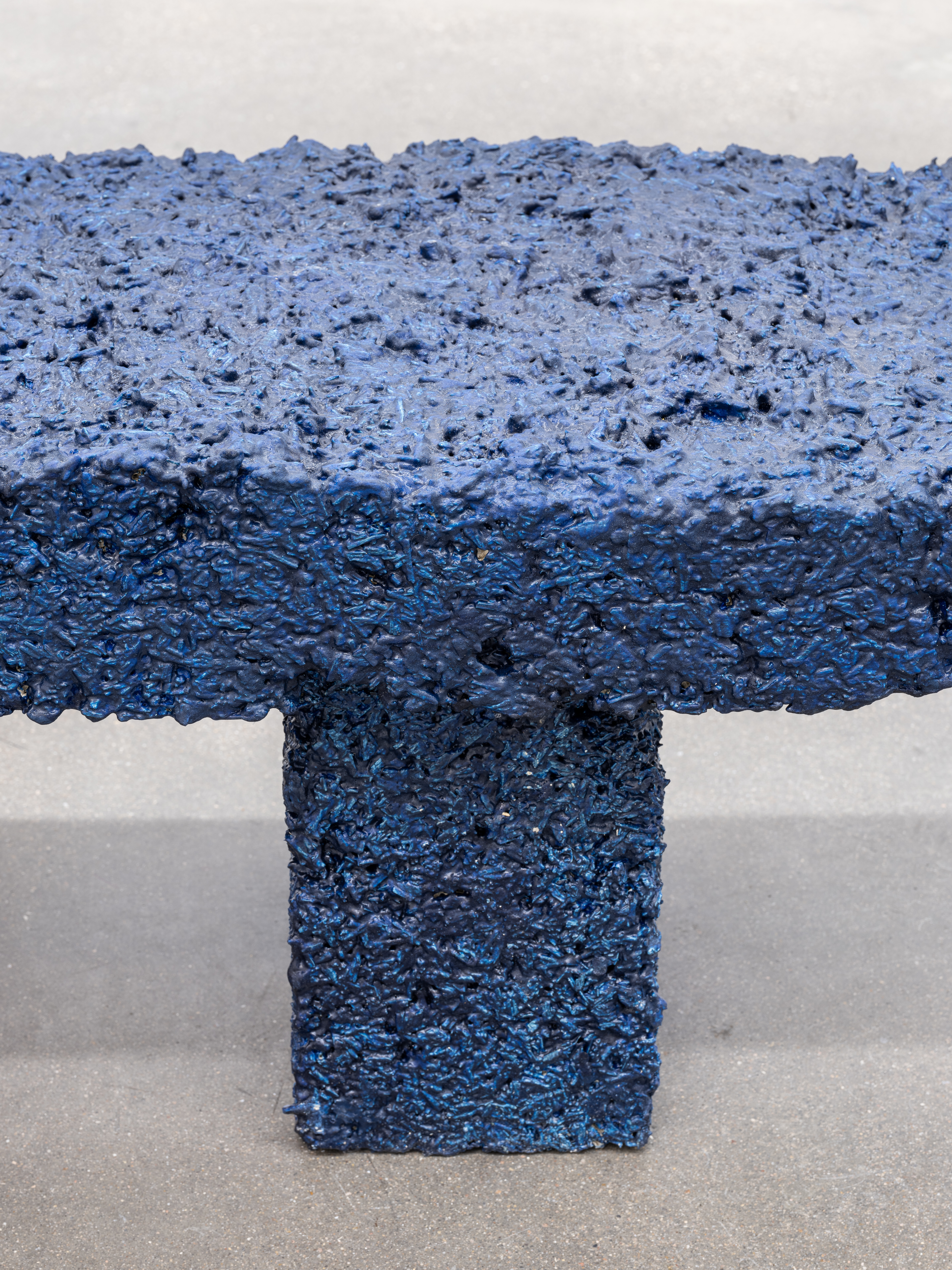 Blue moon bench