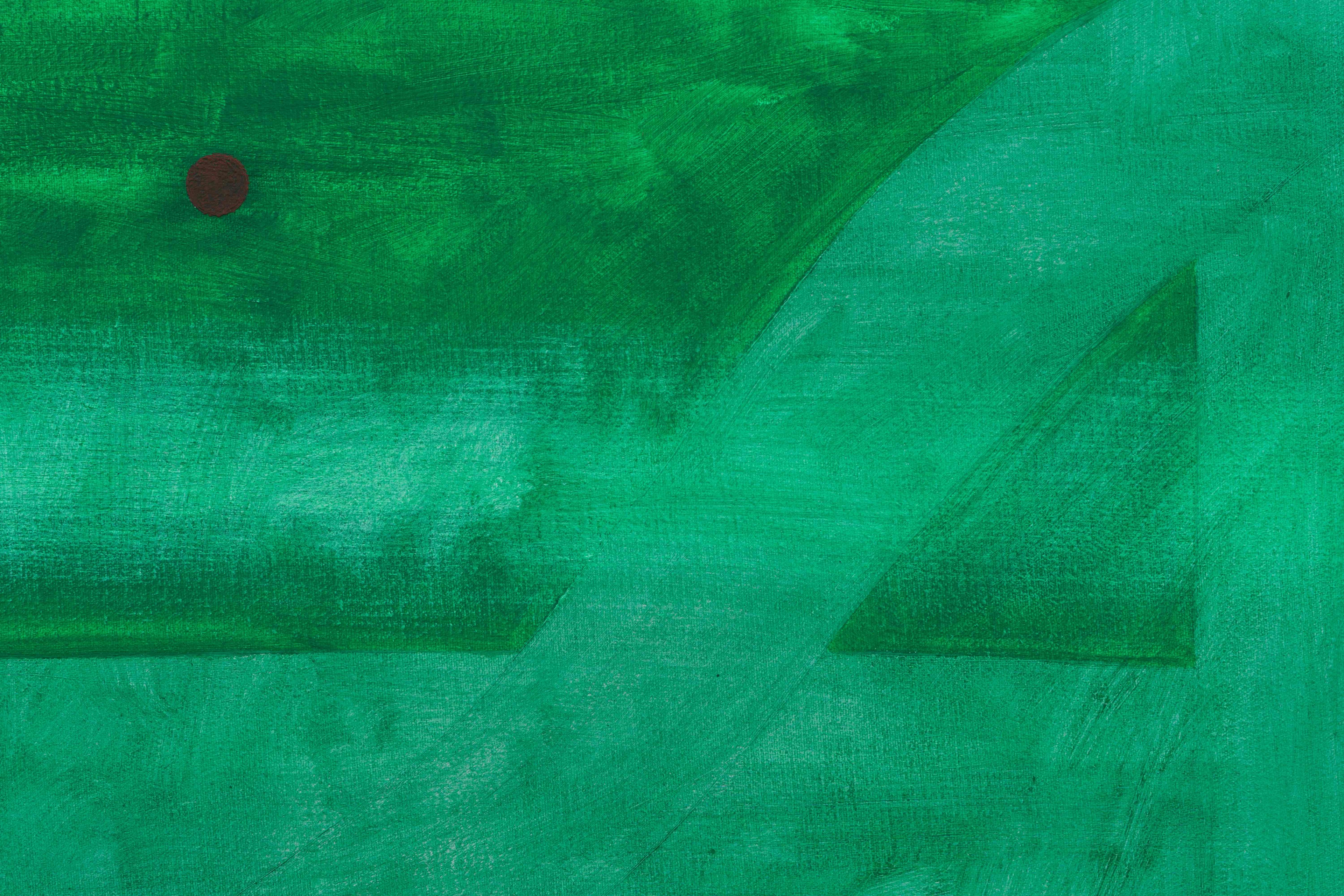 Untitled (green drawing, red dots)