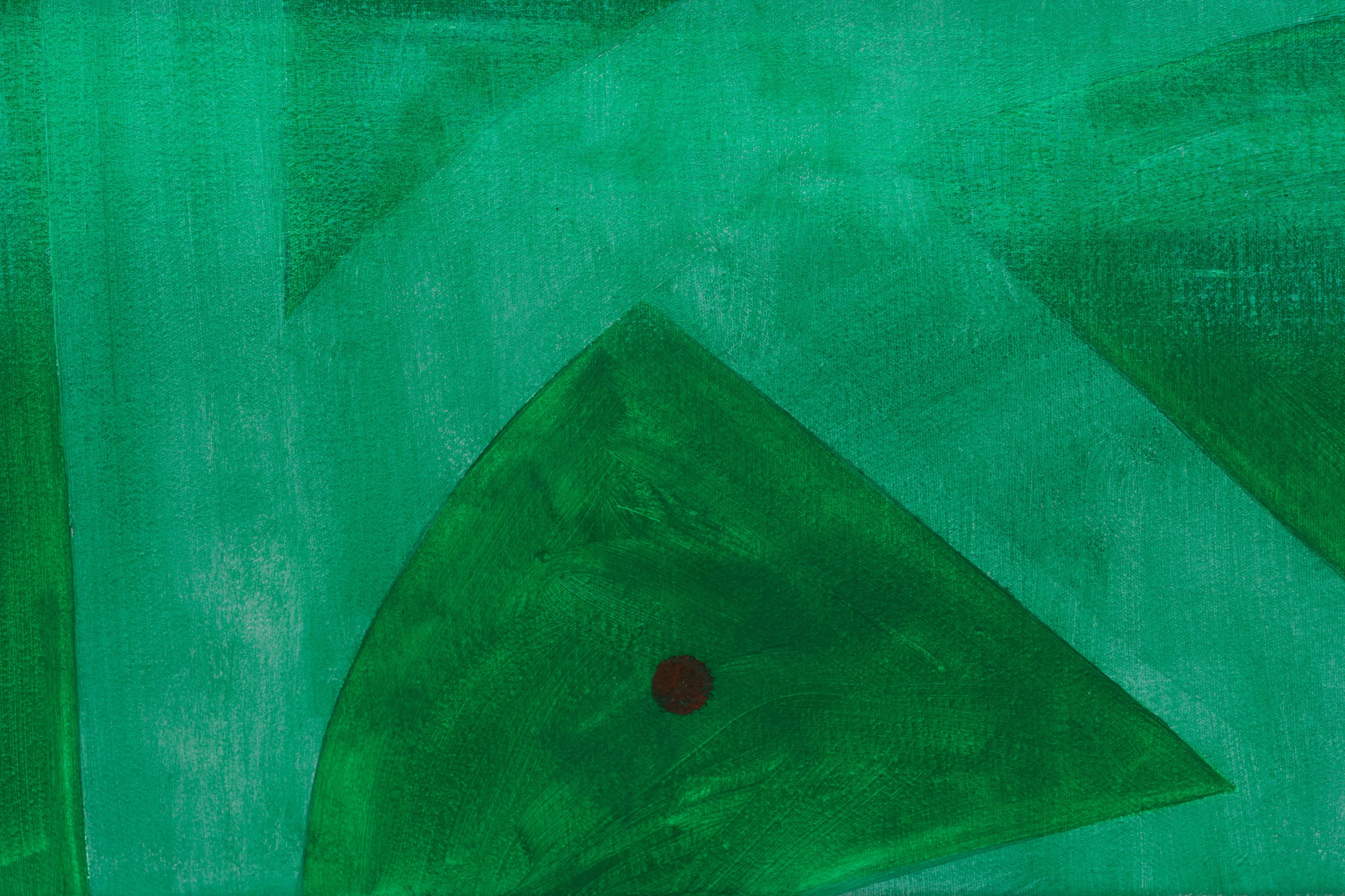Untitled (green drawing, red dots)