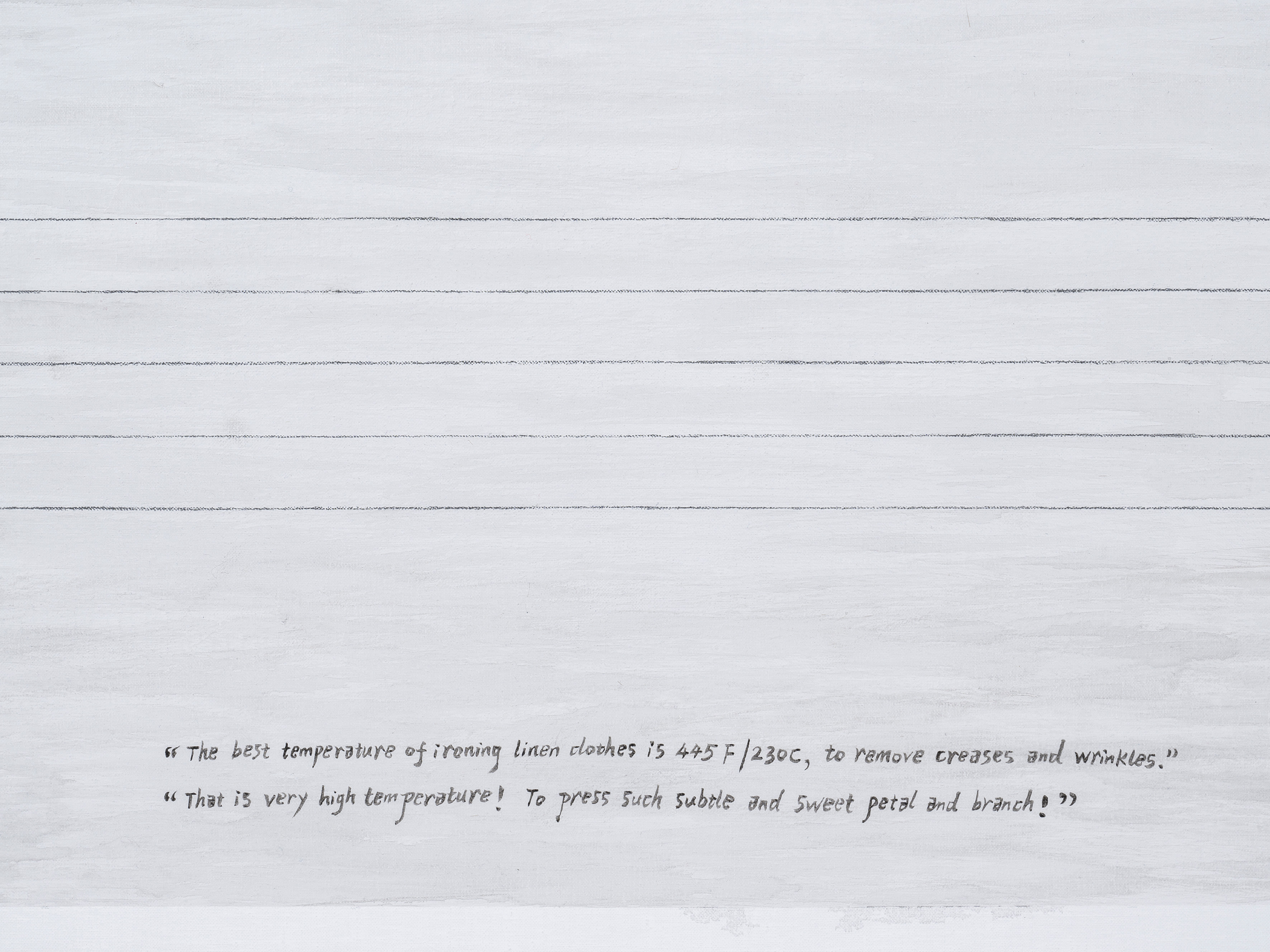 Flax and Imitation of Agnes Martin