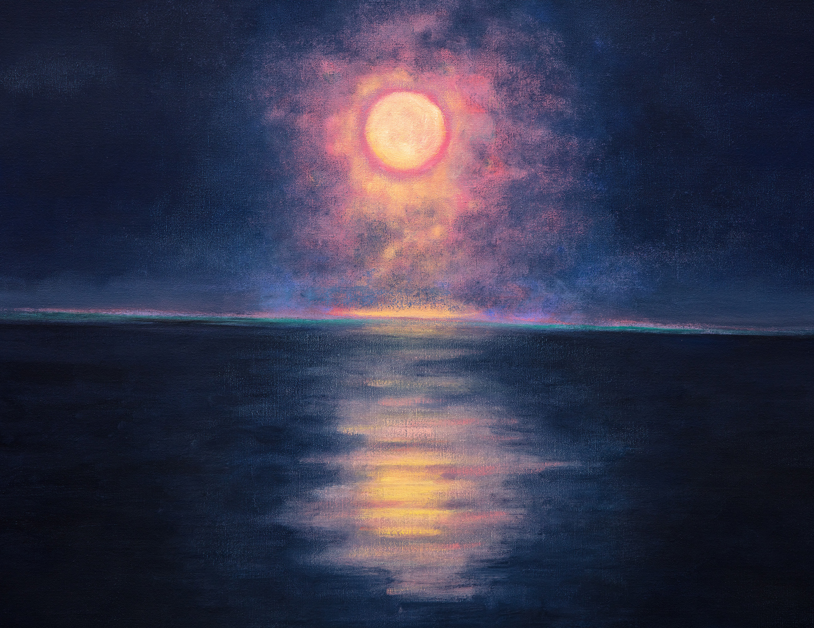 Fiery Moon - Midnight Sea