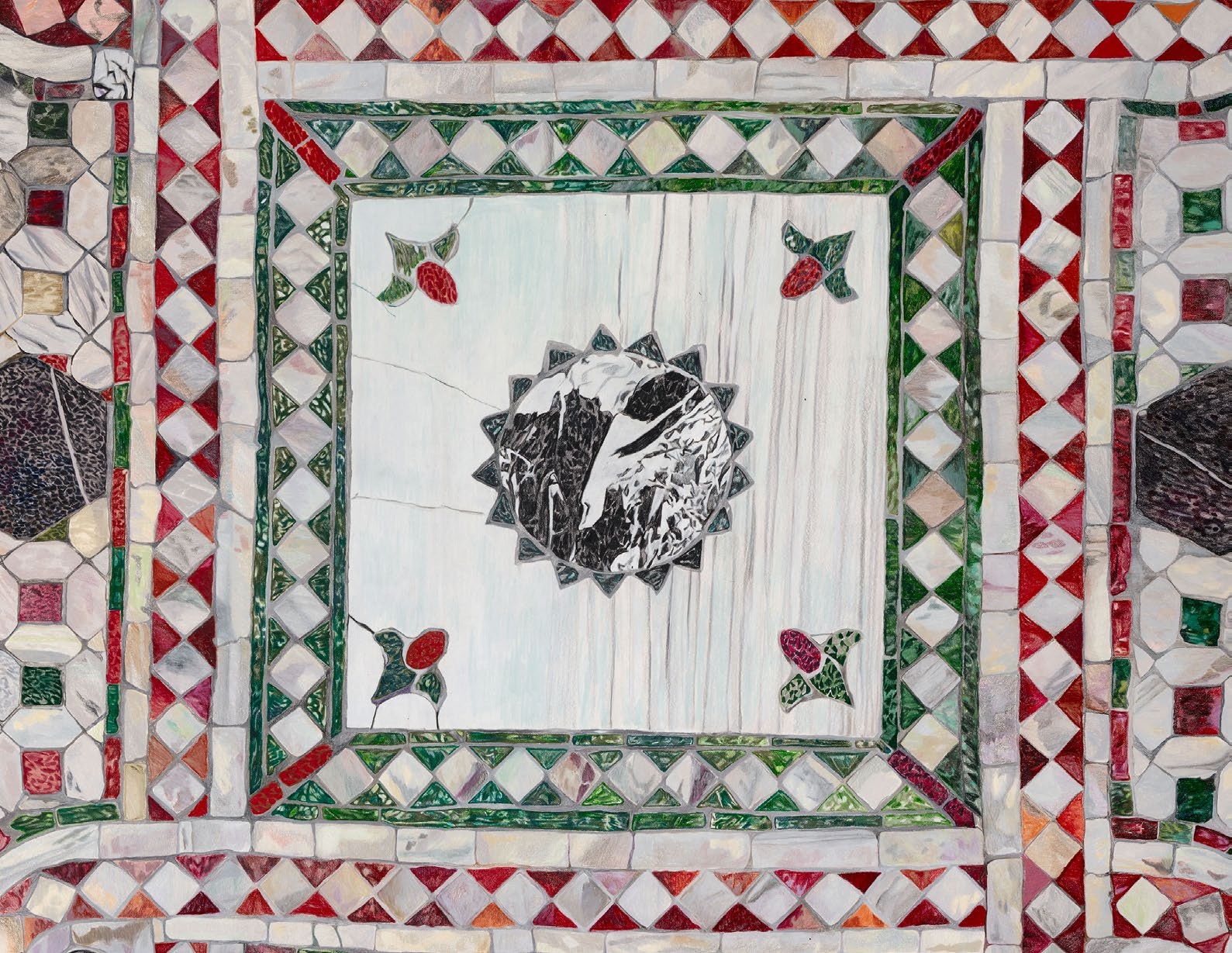 Cappella Arcivescovile, Ravenna, marble floor reconstruction
