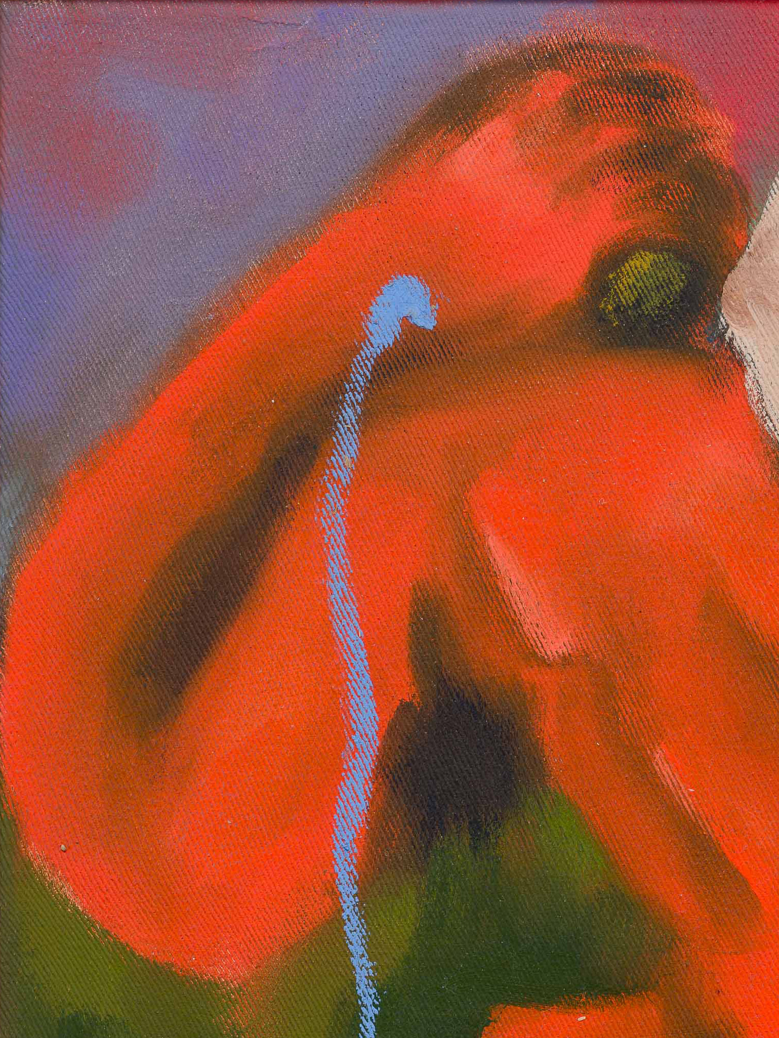 Nudist mit Zorn