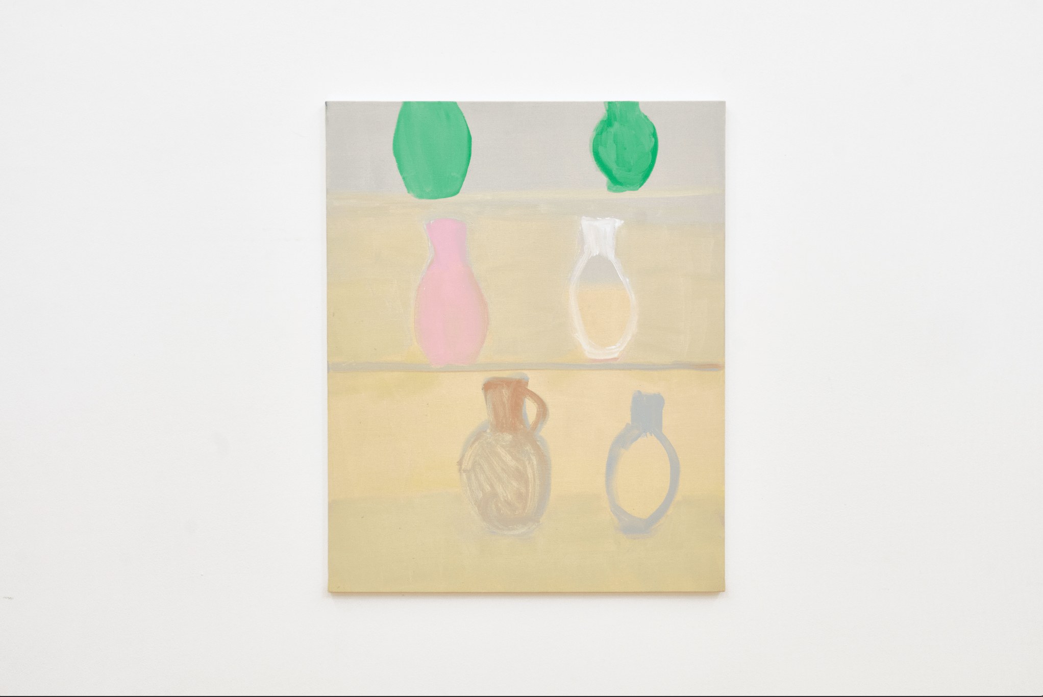 Idée de vases (Composition sur fond jaune gris)