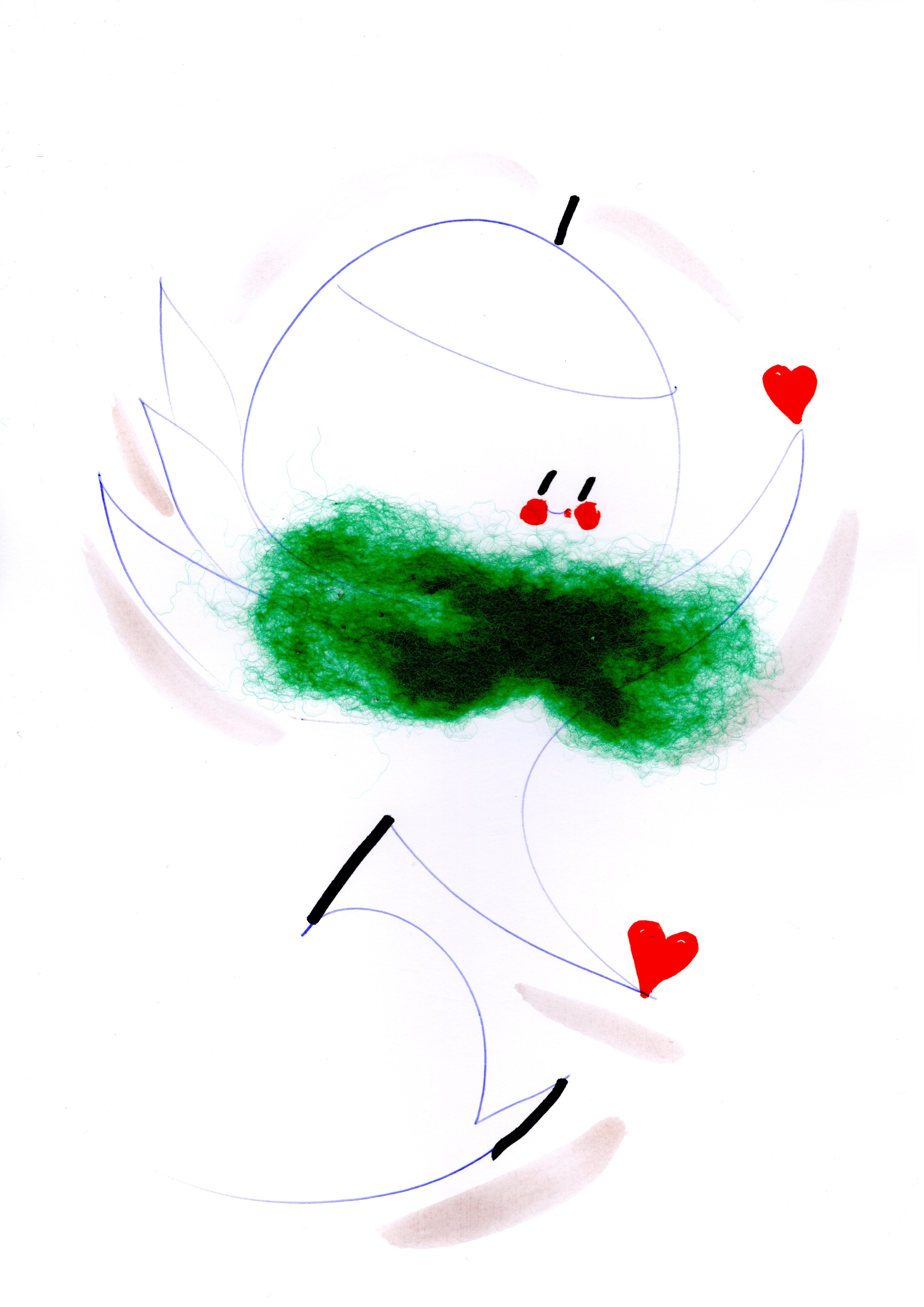 Lisa Ponti (green angel with hearts)