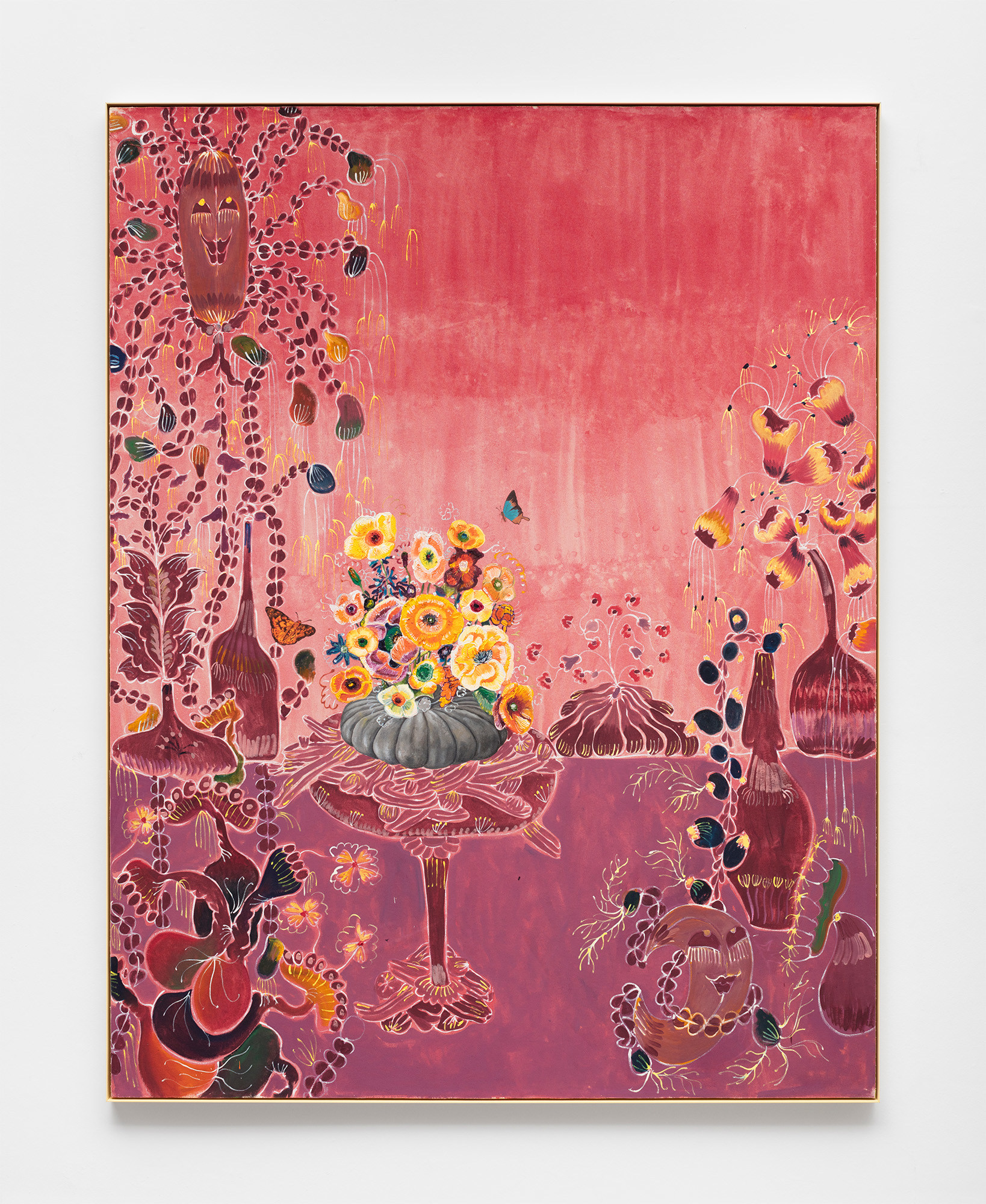 Jardim fantástico rosa