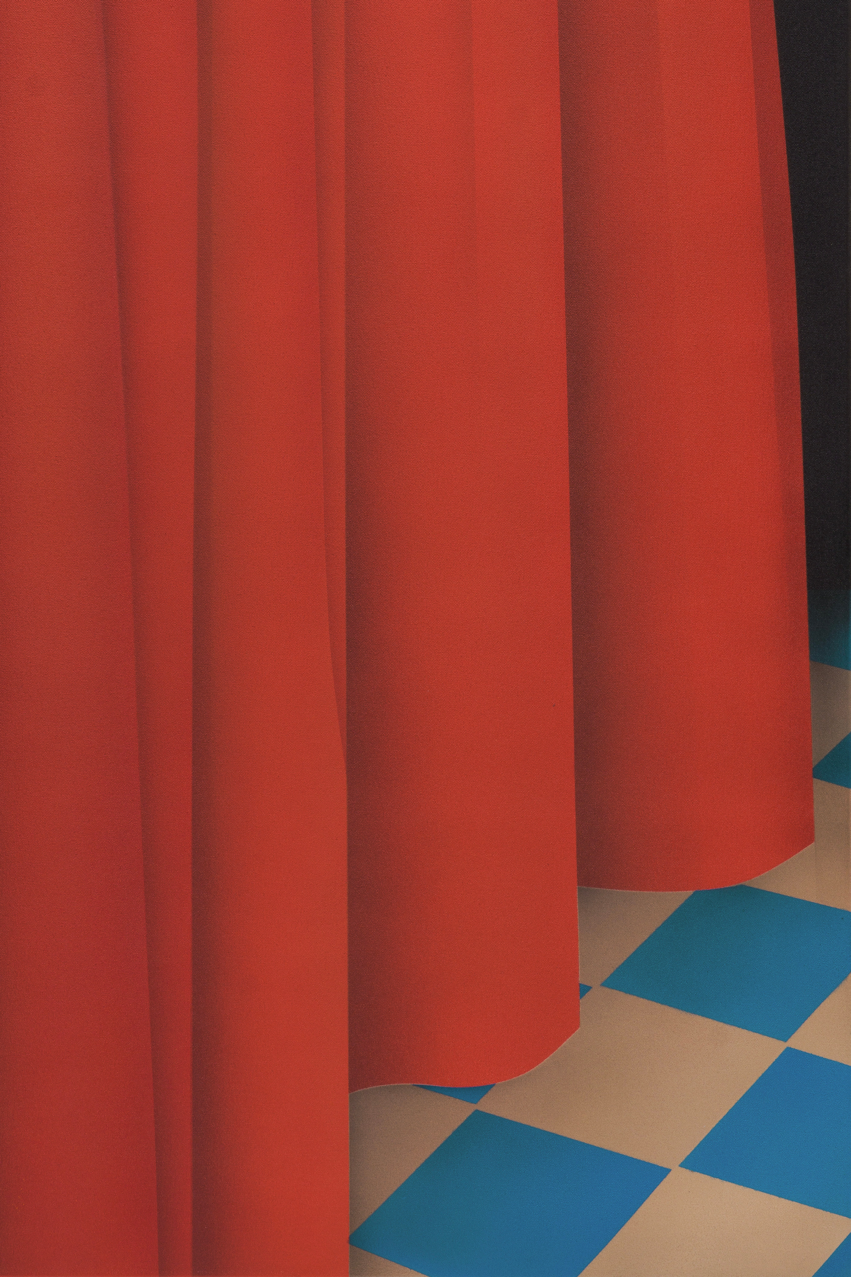 Red Kitchen Cabinet Curtain