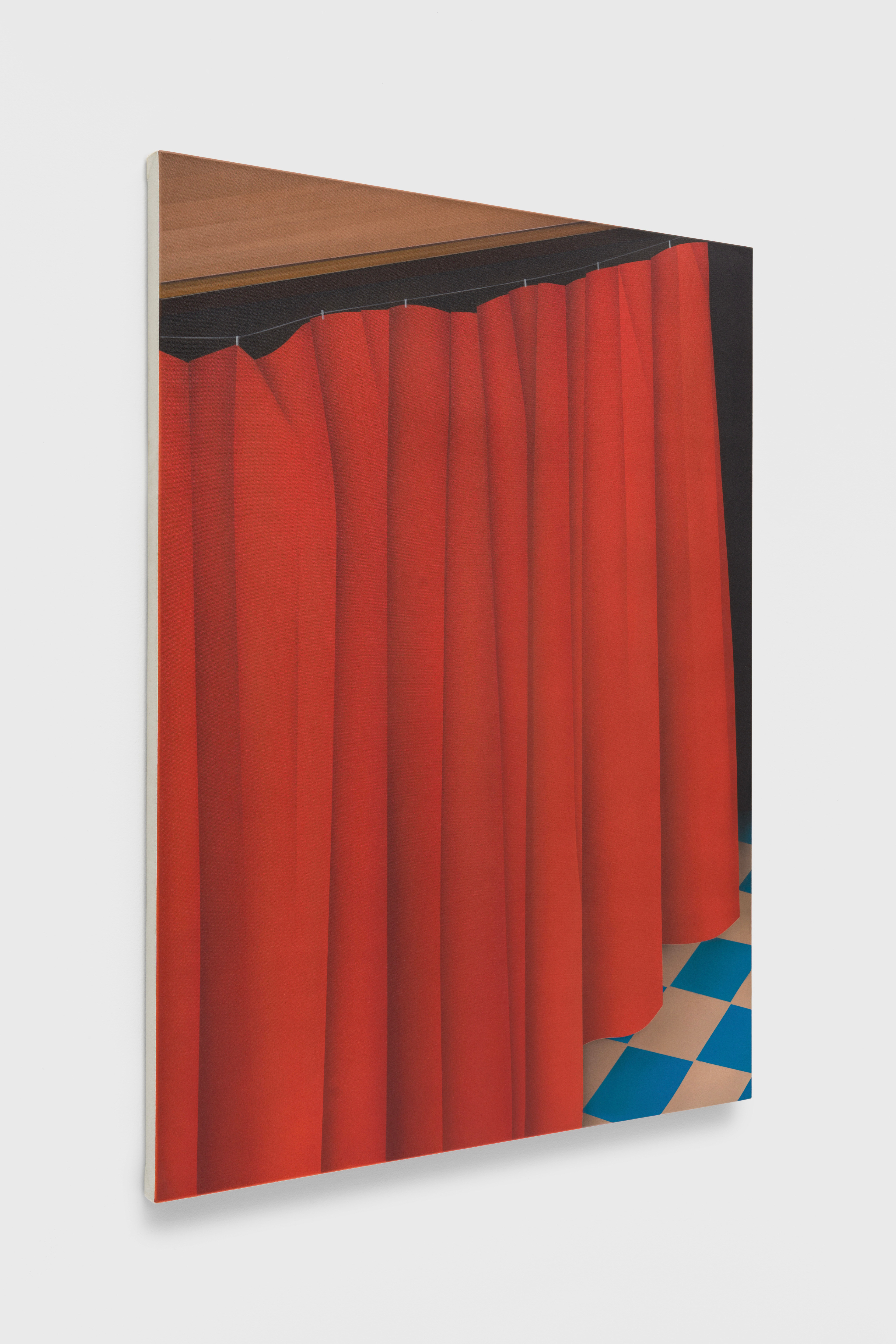 Red Kitchen Cabinet Curtain