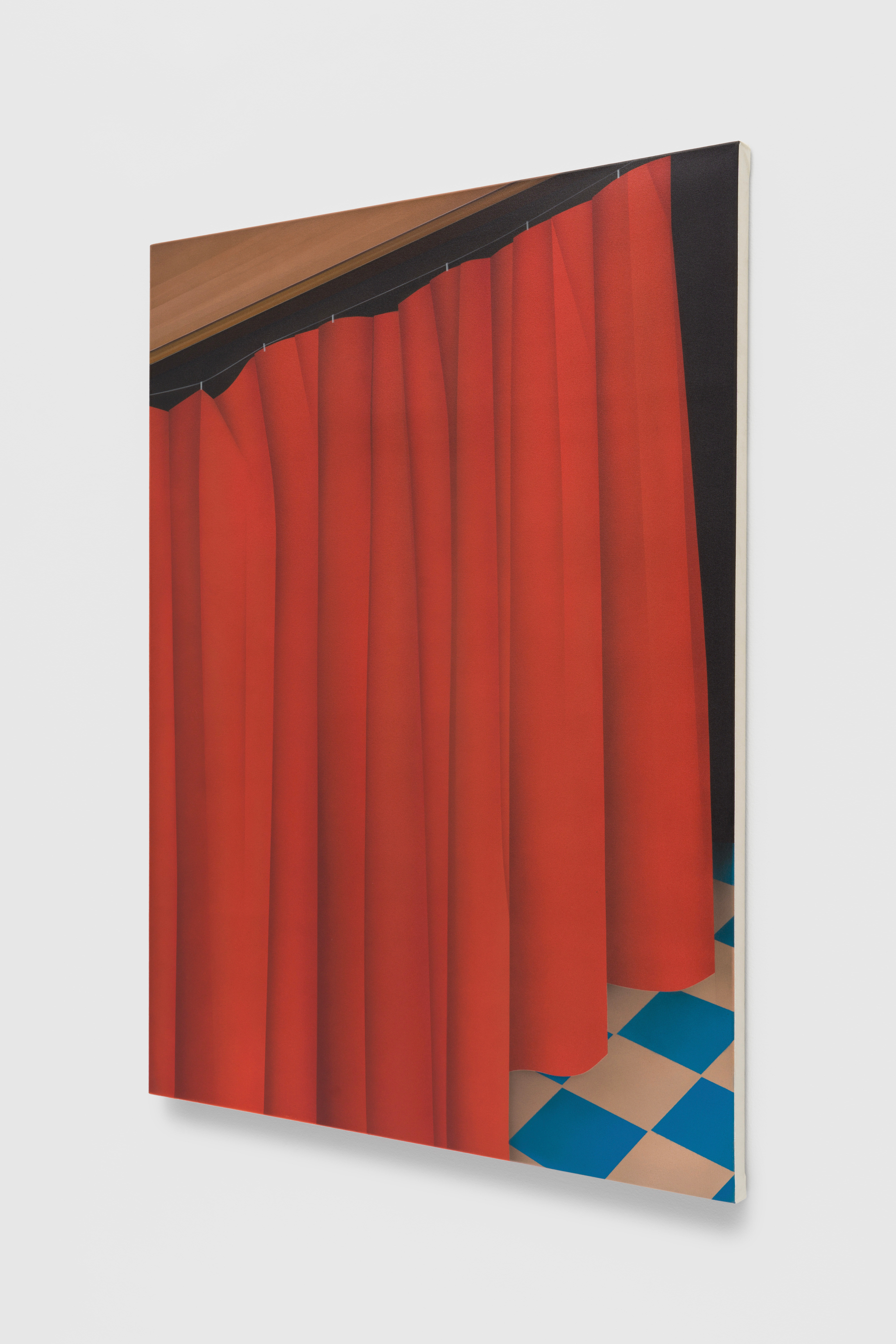Red Kitchen Cabinet Curtain