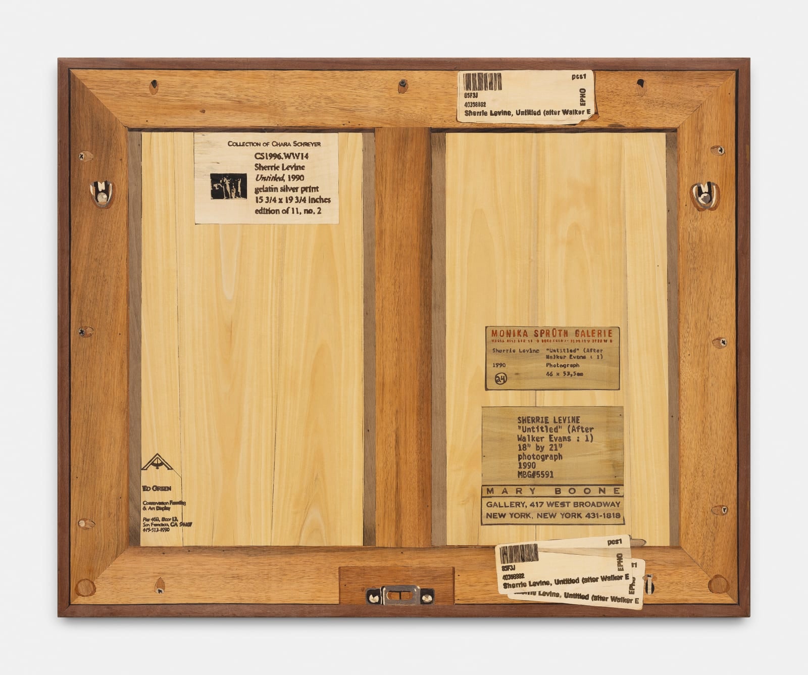 Verso (Sherri Levine, Untitled (After Walker Evans), )