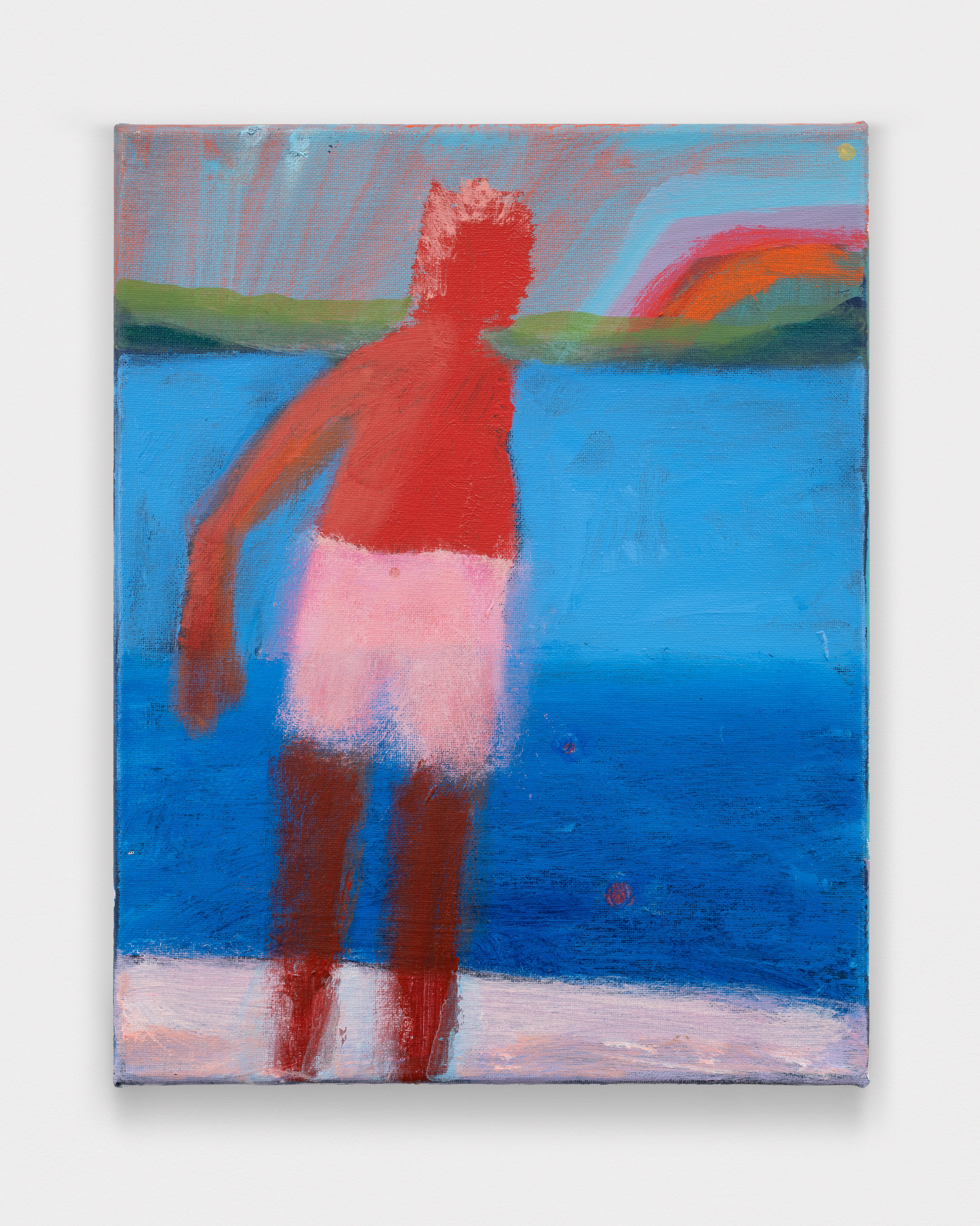 Swimmer with Rainbow