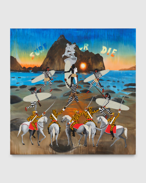 Surf or Die. Or, a silent prayer for the sun to burn our pursuer’s eyes out and lead us to safety be...