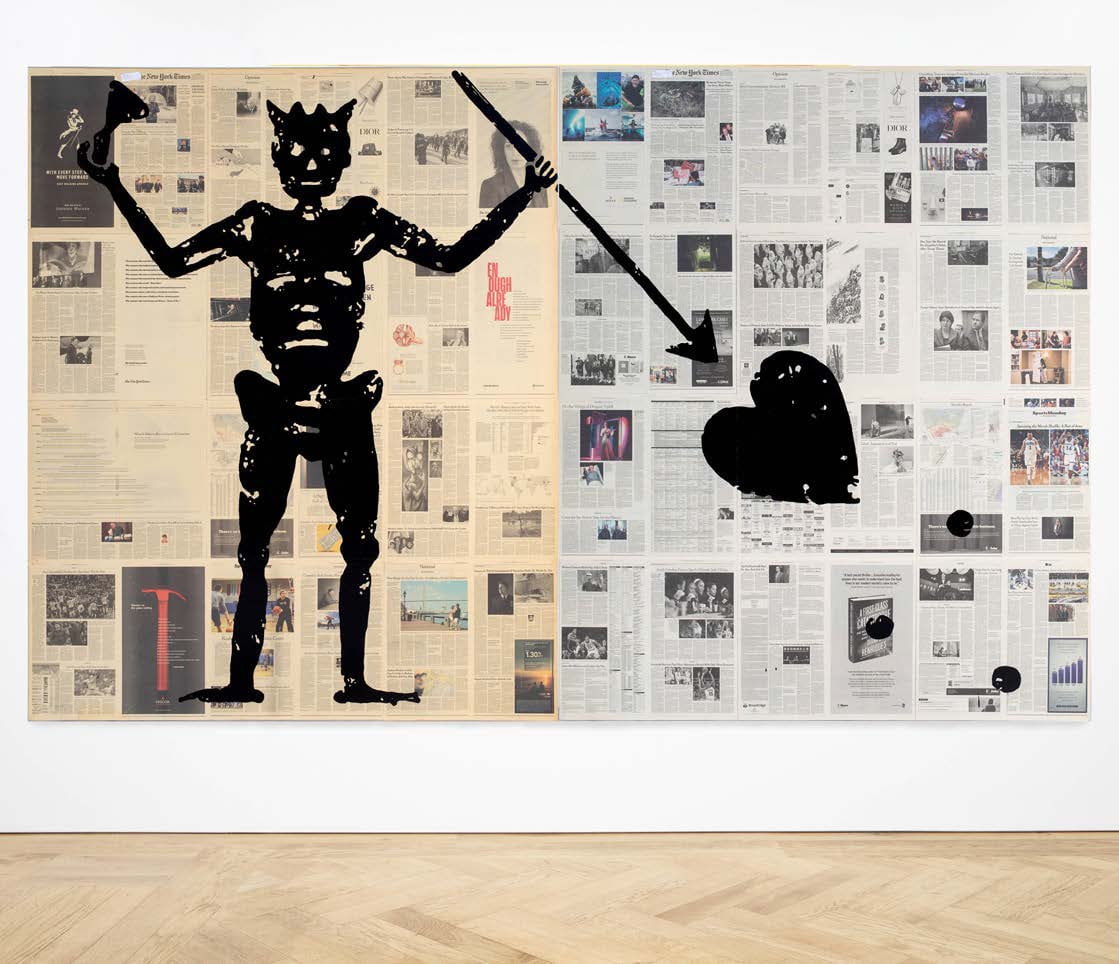 untitled 2020 (black flag no. 3, new york times, march 8/26 2018)