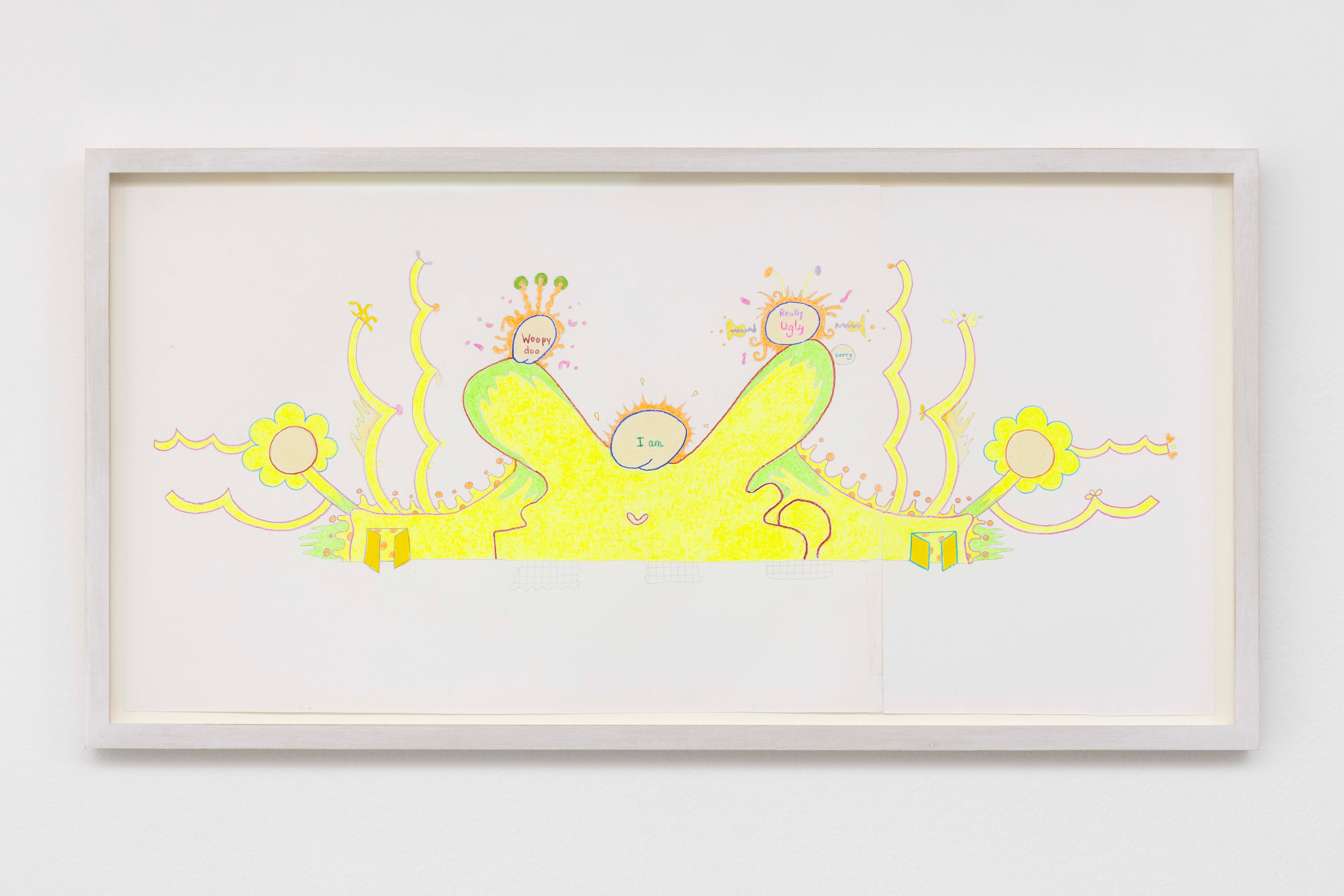 Whoopy doo I am ugly 2 (design for wall painting and mixed media)
