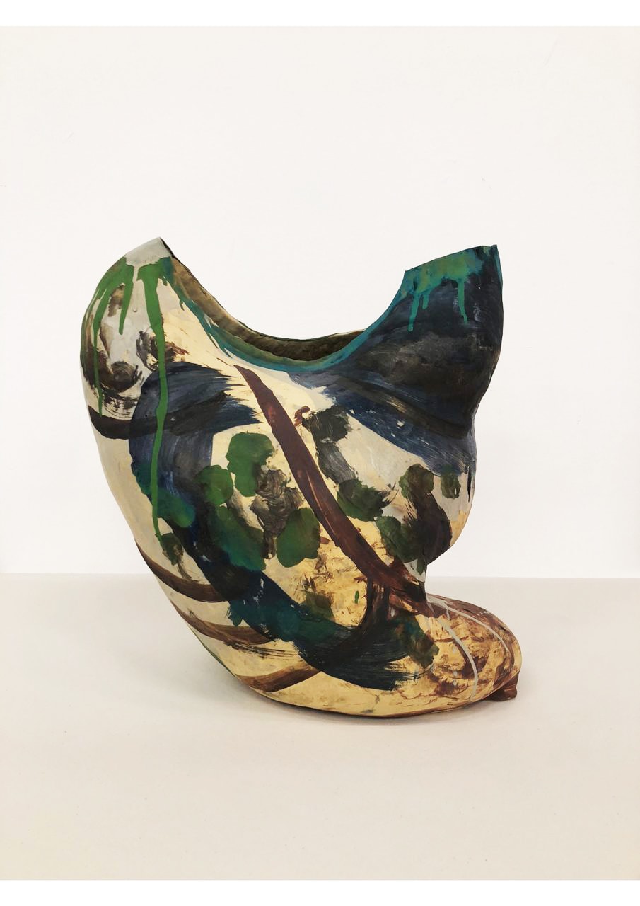 Hospitalfield Pot 4 - torso with cutting slump