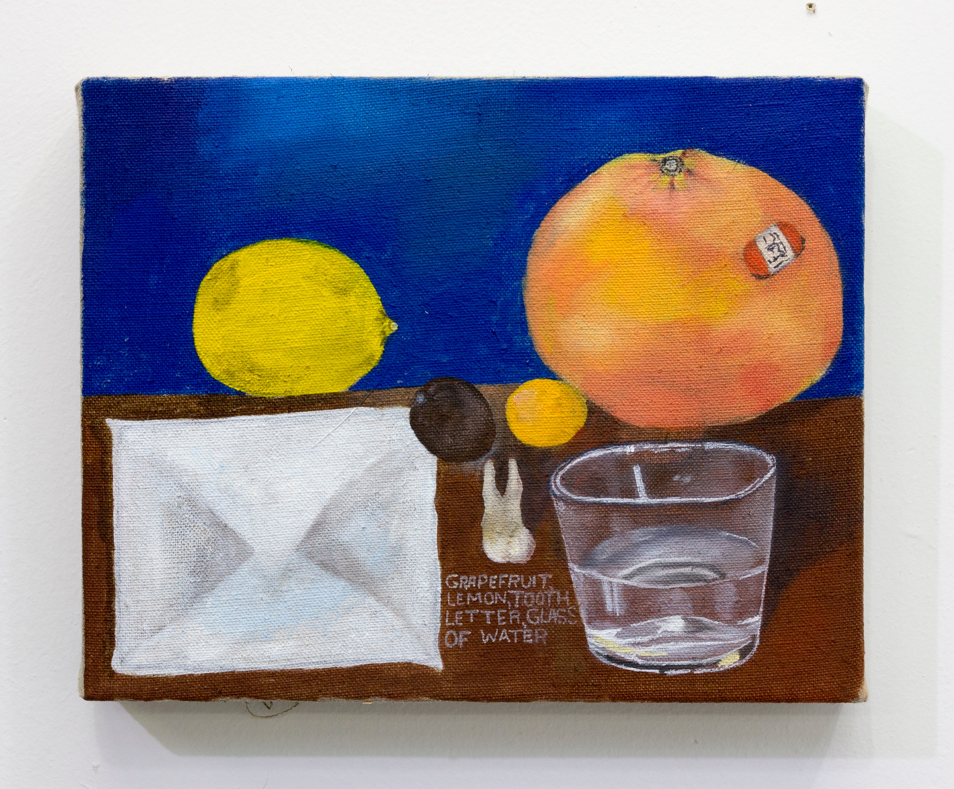 Grapefruit, Lemon, Tooth, Letter, Glass of Water