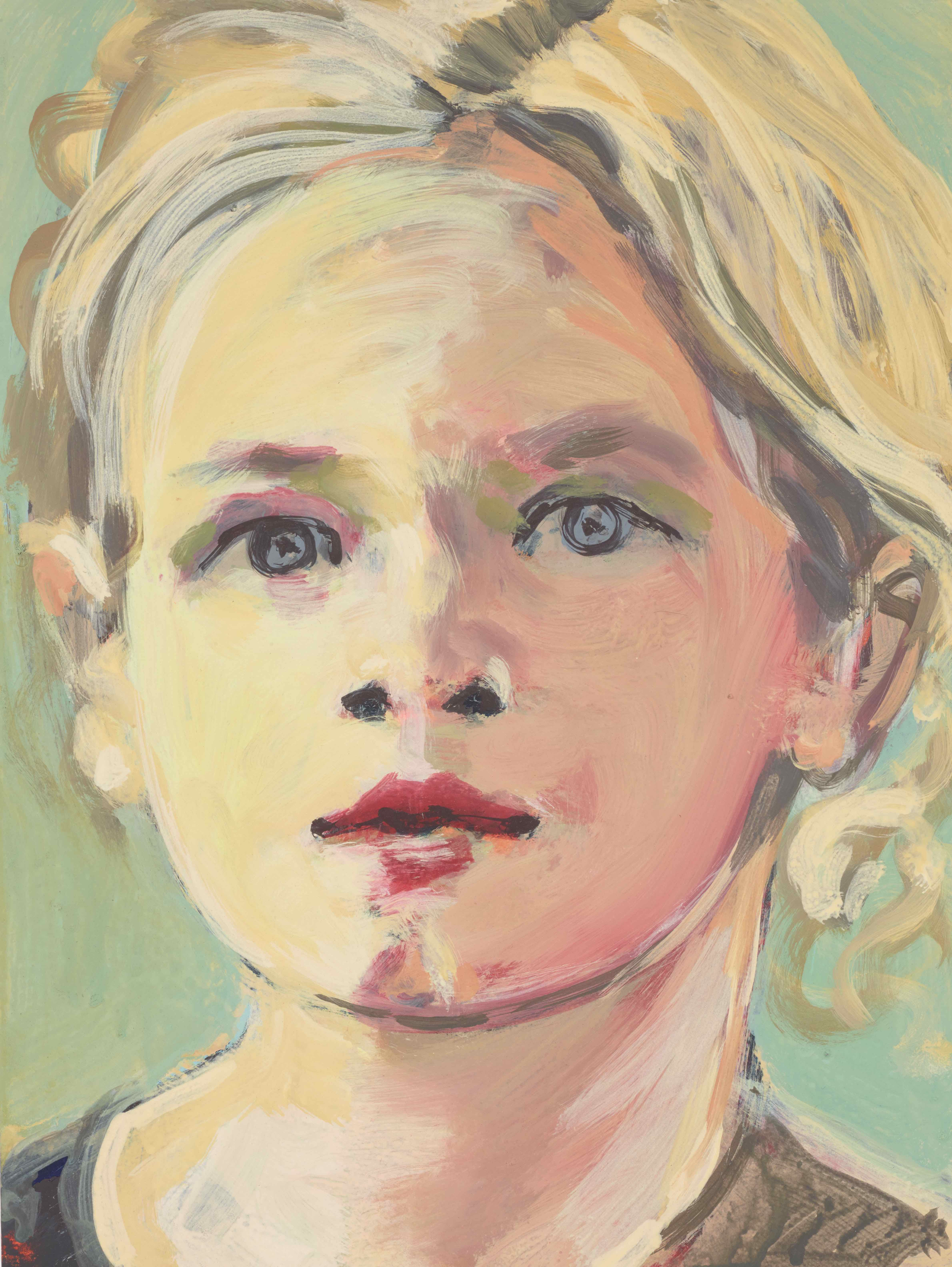 Portrait with blond curls