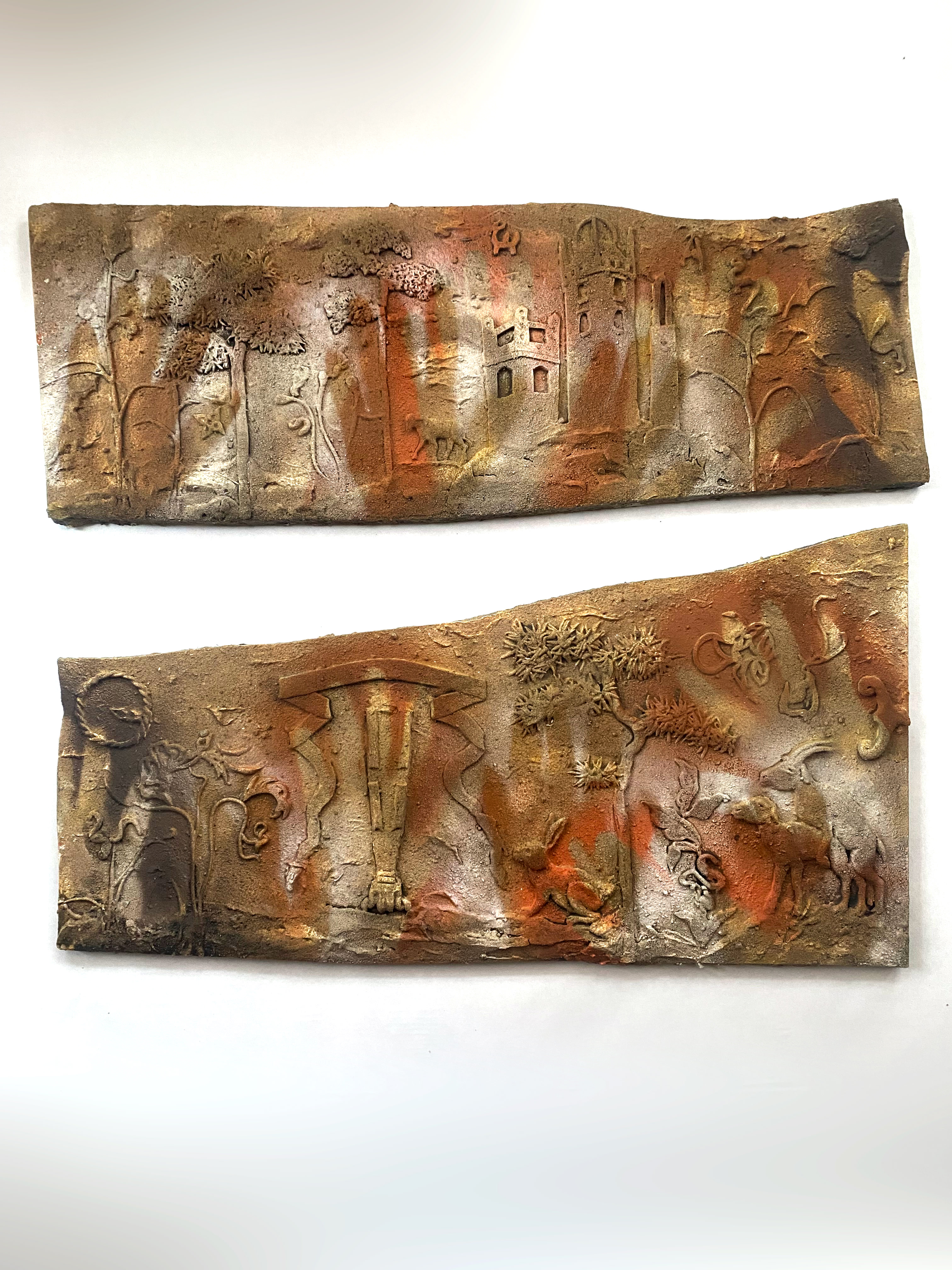 Hand painting broken fragment