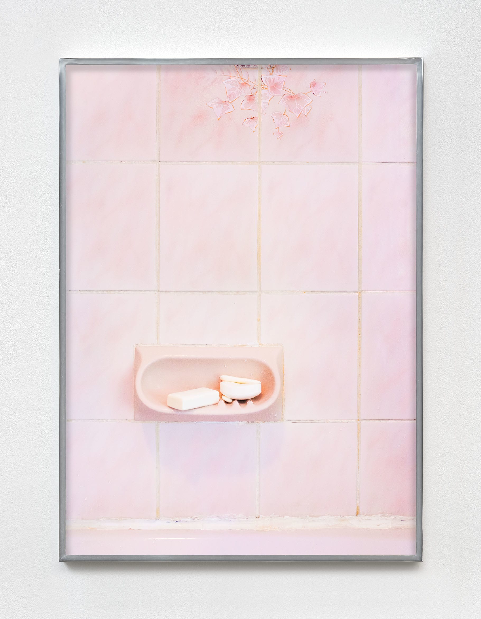 White Soap in Pink Bathroom