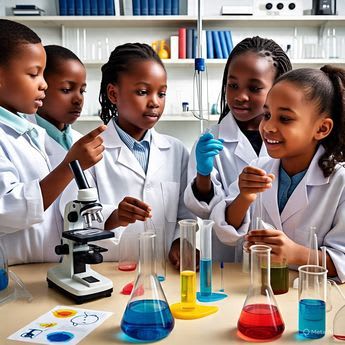 Pupils taking part in science activities