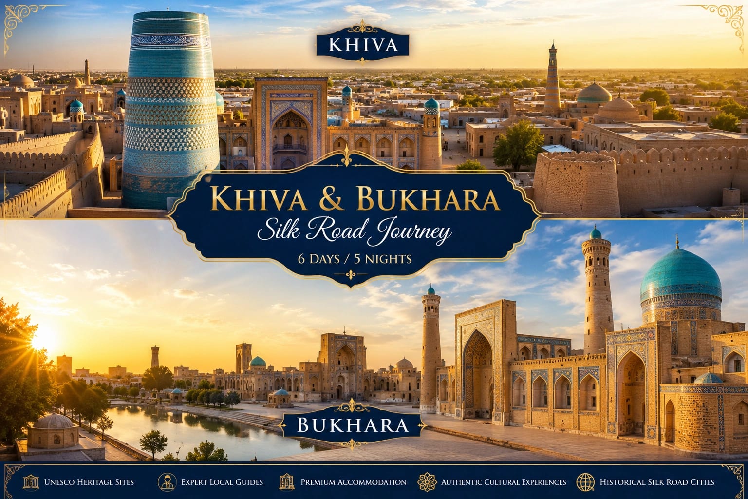 Khiva & Bukhara Silk Road Journey  6 Days / 5 Nights