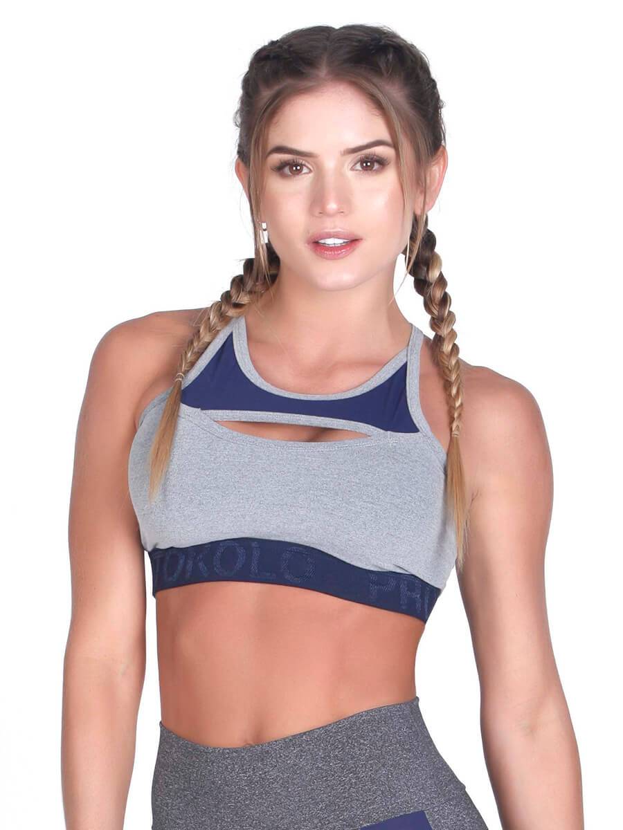 Grey Sports Bra Top Workout Gear Online Shop Uae Gulfissimo