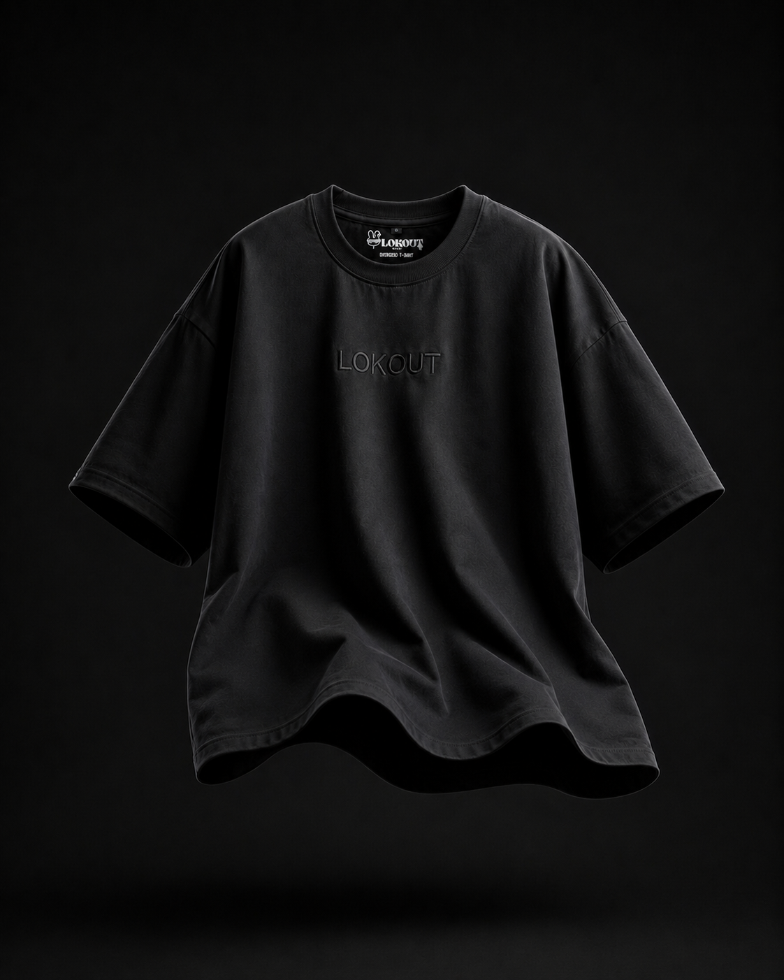 LOKOUT SIGNATURE – Black Oversized T-shirt