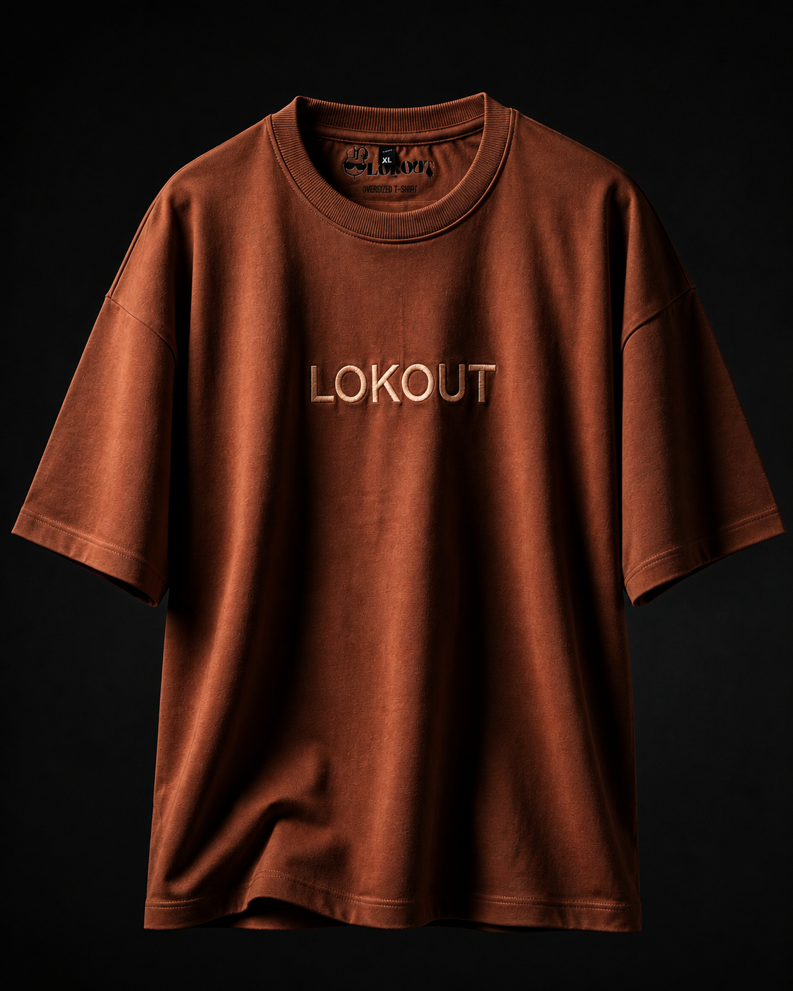 LOKOUT SIGNATURE – Coffee Brown Oversized T-Shirt