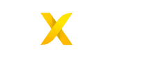 Logo de Extia Ingénierie composé de la lettre X stylisée en dégradé de jaune, suivie du nom de l'entreprise écrit en blanc sur fond transparent.