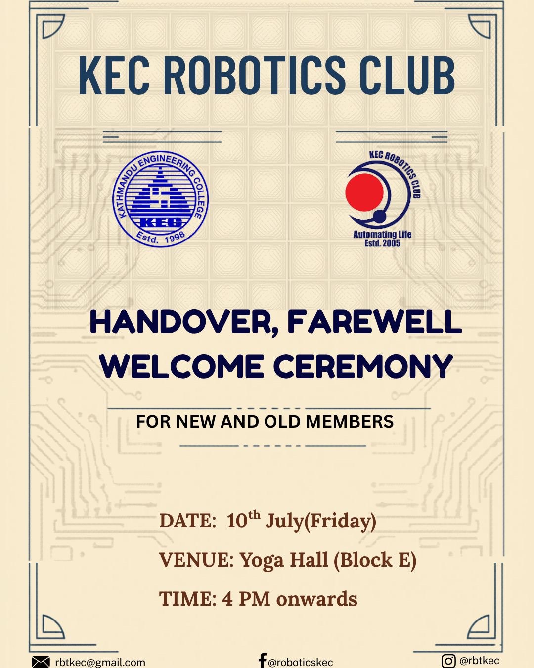 HANDOVER, FAREWELL WELCOME CEREMONY Poster