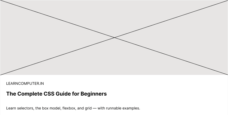A mocked Open Graph share-card preview — an image, a domain name, a bold title, and a description, as it would appear when a link is shared