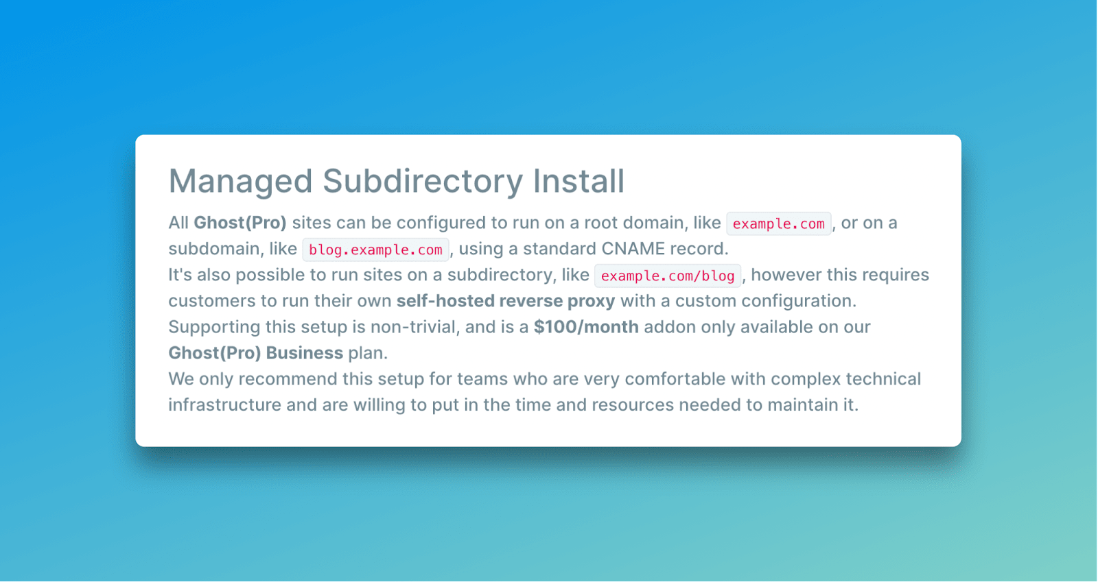 Sub directory hosting