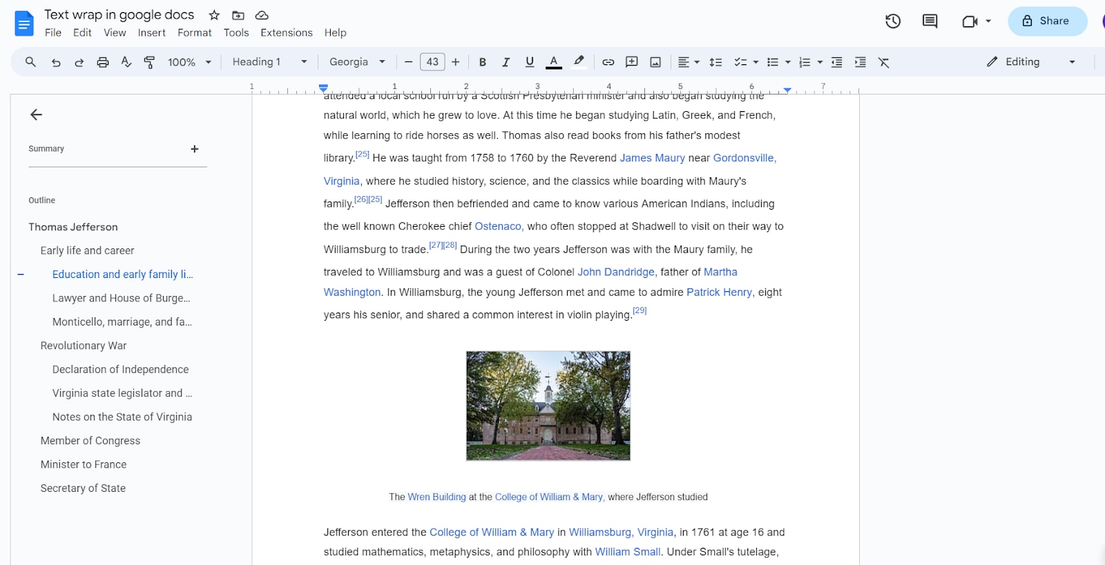 How to make text wrap around images in google docs