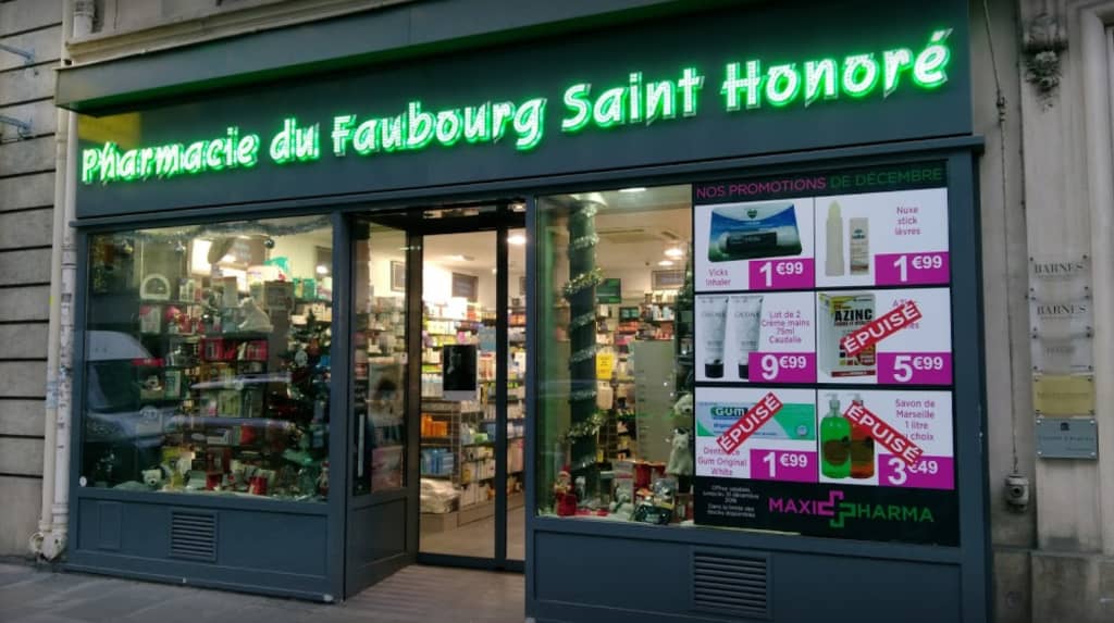Pharmacie du Faubourg Saint Honoré, Pharmacie à Paris