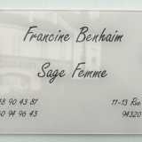 F. BENHAIM, Sage-femme à Thiais