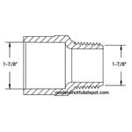PVC Male Adapter - 1-1/2" Slip x 1-1/2" MPT PVC Male Adapter - 1-1/2" Slip x 1-1/2" MPT