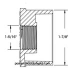 White PVC Reducer Bushing - 1-1/2" Spigot x 1" FPT White PVC Reducer Bushing - 1-1/2" Spigot x 1" FPT