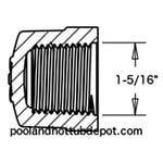 White PVC Pipe Cap - 1" Female Pipe Thread White PVC Pipe Cap - 1" Female Pipe Thread