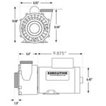 Waterway hot tub pump PF-30-2N22C, PF-20-2N22M, 3721221-1D