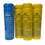 Spa Frog 3 Month Refill Kit, conditioning cartridge and three yellow bromine cartridge