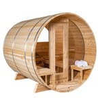 Barrel Sauna With Porch 7' x 7'