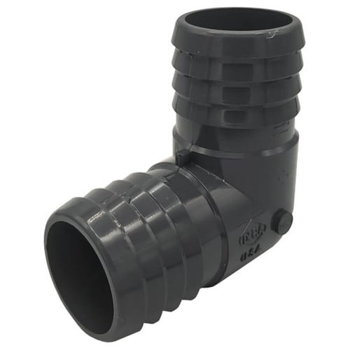 PVC Insert Fitting Elbow - 1-1/2" Barbed, 90 Degrees